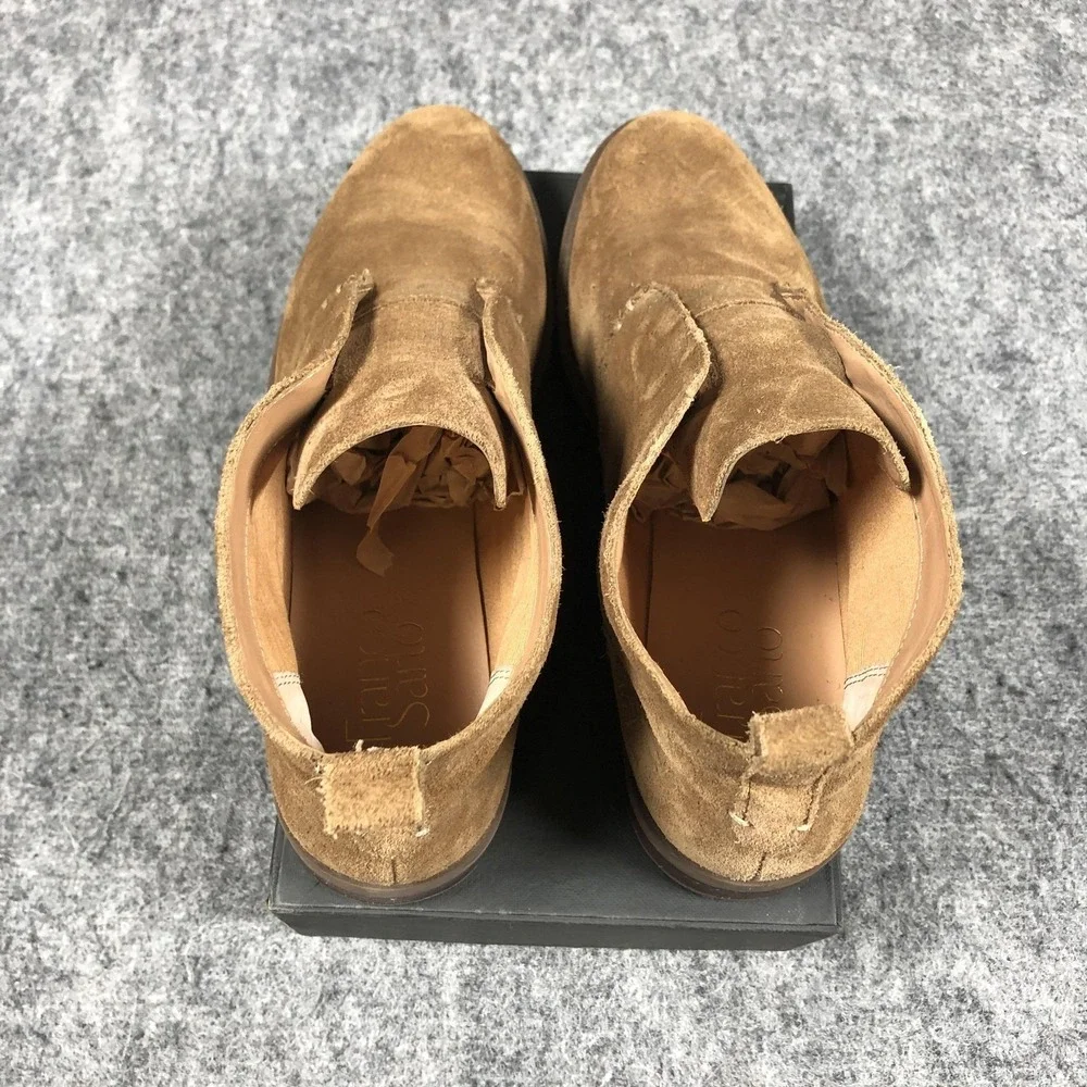 Franco Sarto Isolde Ankle Booties Womens 7.5 M Brown Suede Pull On Flat Casual
